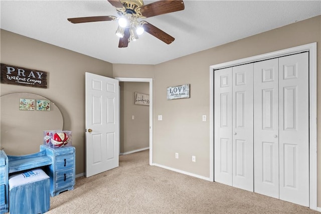424 W Tanner Dr, Fayetteville, AR 72701 - rec room with a ceiling fan, carpet flooring, and baseboards