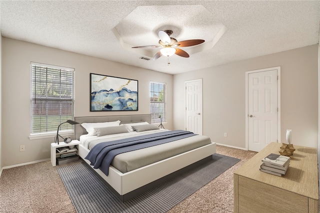 1600 N Stable Ave, Fayetteville, AR 72703 - bedroom featuring baseboards, visible vents, light carpet, and a textured ceiling