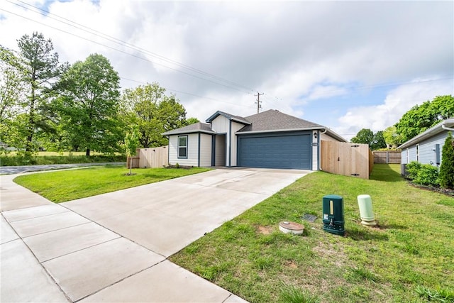 1300 Bates St, Gentry, AR 72734 - ranch-style house with a gate, concrete driveway, a garage, and a shingled roof