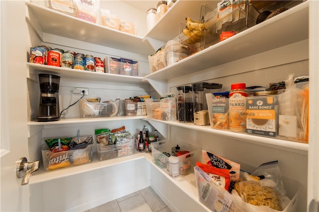 view of pantry