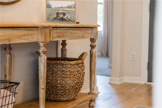 details with wood finished floors