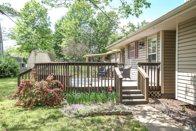 view of wooden deck