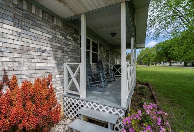 1622 2nd St, Westville, OK 74965 - exterior space featuring a porch and a yard