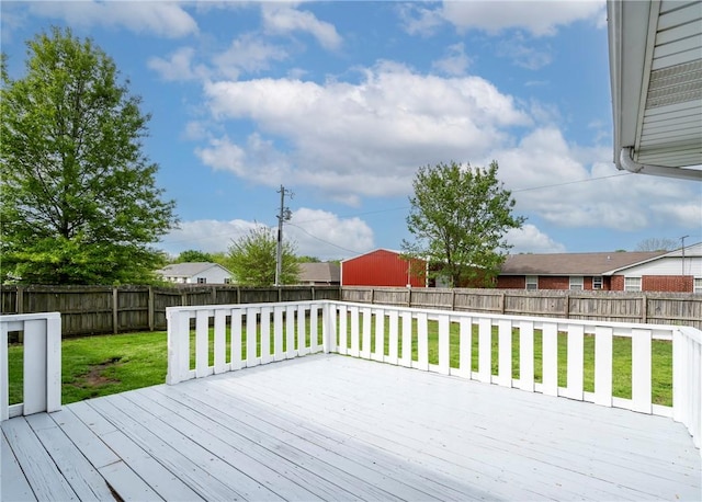 1622 2nd St, Westville, OK 74965 - wooden terrace with a fenced backyard and a lawn