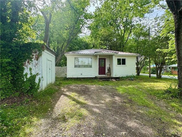 view of front of house with metal roof