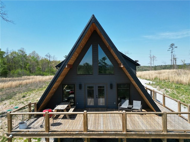794 NC-3986, Jasper, AR 72641 - back of house featuring french doors and a wooden deck