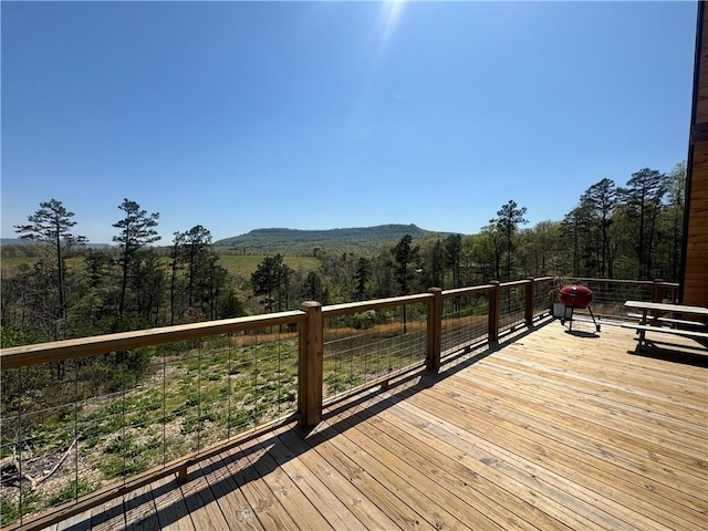 794 NC-3986, Jasper, AR 72641 - wooden terrace with a mountain view