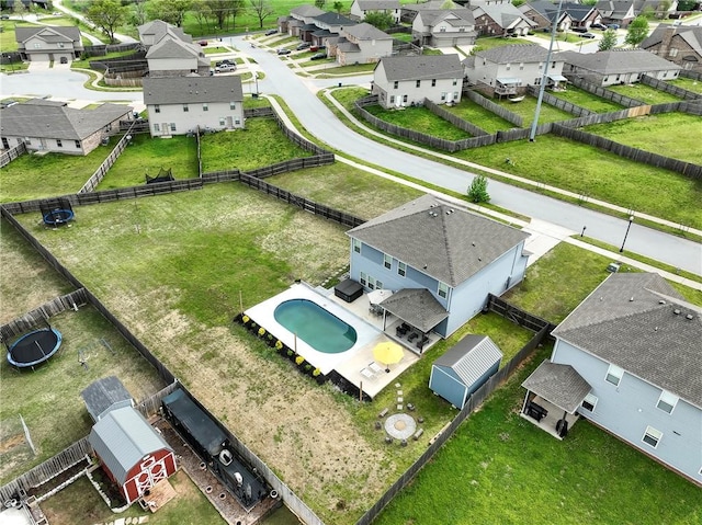 bird's eye view featuring a residential view