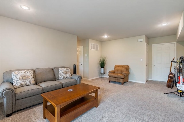 15 Serenity Ln, Holiday Island, AR 72631 - living area featuring light colored carpet and recessed lighting