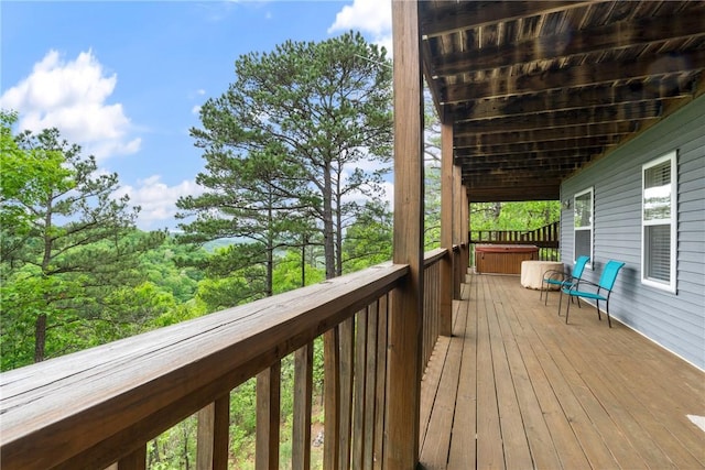 15 Serenity Ln, Holiday Island, AR 72631 - view of wooden deck