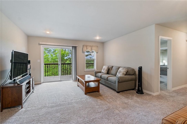 15 Serenity Ln, Holiday Island, AR 72631 - living area with carpet and recessed lighting