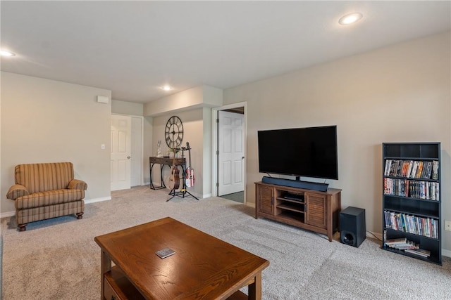 15 Serenity Ln, Holiday Island, AR 72631 - carpeted living area with recessed lighting