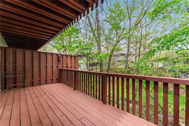 view of wooden deck