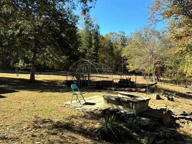 2525 Dustin Ln, Omaha, AR 72662 - view of yard with a fire pit