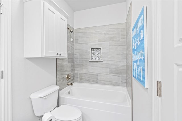 full bath featuring toilet and shower / tub combination