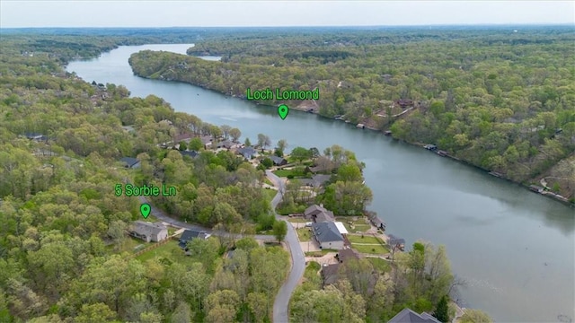 5 Sorbie Dr, Bella Vista, AR 72715 - aerial view of a forest and a nearby body of water