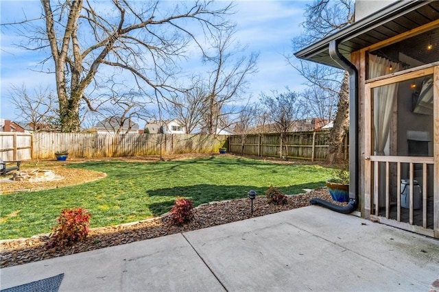 113 SE F St, Bentonville, AR 72712 - view of yard featuring a fenced backyard and a patio area
