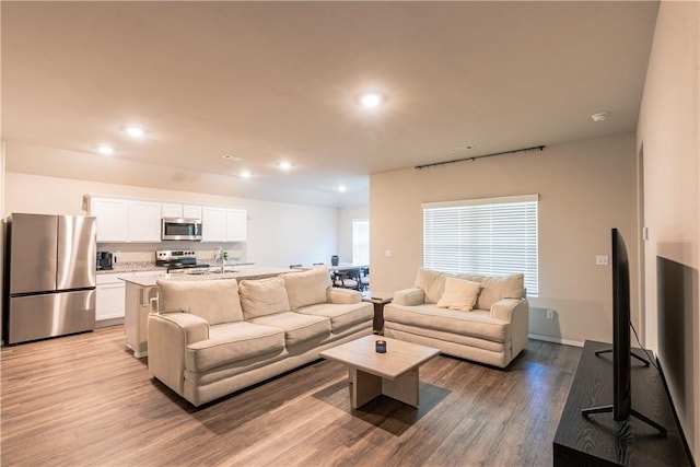 3715 S 1st Pl, Rogers, AR 72758 - living area with recessed lighting and light wood-type flooring
