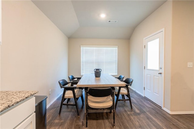 3715 S 1st Pl, Rogers, AR 72758 - dining room featuring a healthy amount of sunlight, baseboards, dark wood-style floors, and visible vents
