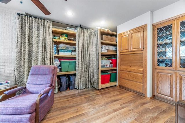 50 Churchill Dr, Bella Vista, AR 72715 - sitting room with a ceiling fan, recessed lighting, and light wood-type flooring