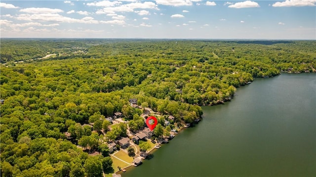 50 Churchill Dr, Bella Vista, AR 72715 - drone / aerial view of a heavily wooded area and a nearby body of water
