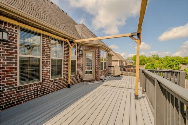 view of wooden terrace