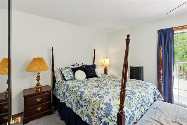 view of carpeted bedroom