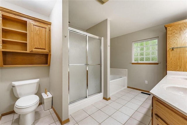 2 Saxilby Ln, Bella Vista, AR 72715 - full bath with a garden tub, a shower stall, a sink, baseboards, and toilet