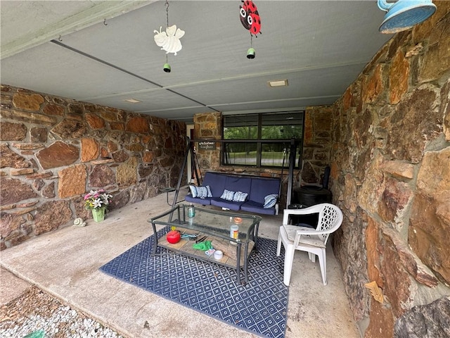 60 N Redwood Cir, Sallisaw, OK 74955 - view of patio / terrace featuring an outdoor living space