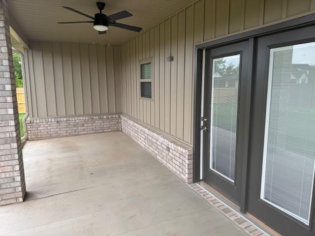 681 Baggett St, Prairie Grove, AR 72753 - view of patio featuring ceiling fan