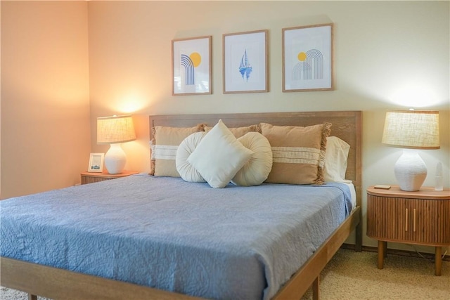 bedroom with carpet floors
