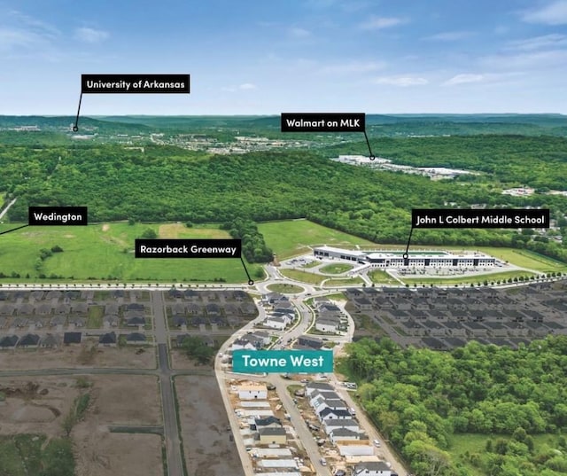 4402 W Bronco Dr, Fayetteville, AR 72704 - map of property location with property boundaries highlighted