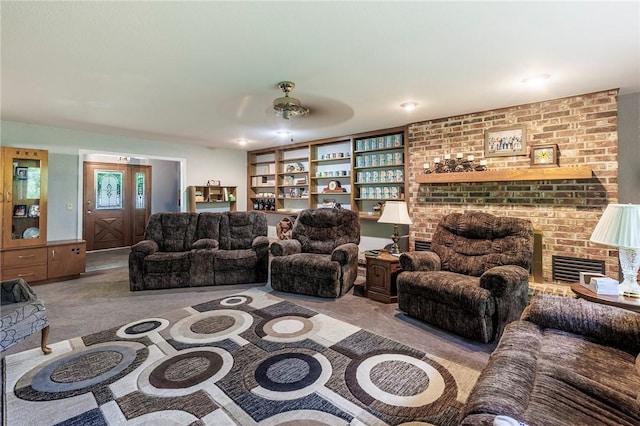 1 Panbury Ln, Bella Vista, AR 72715 - carpeted living room featuring ceiling fan