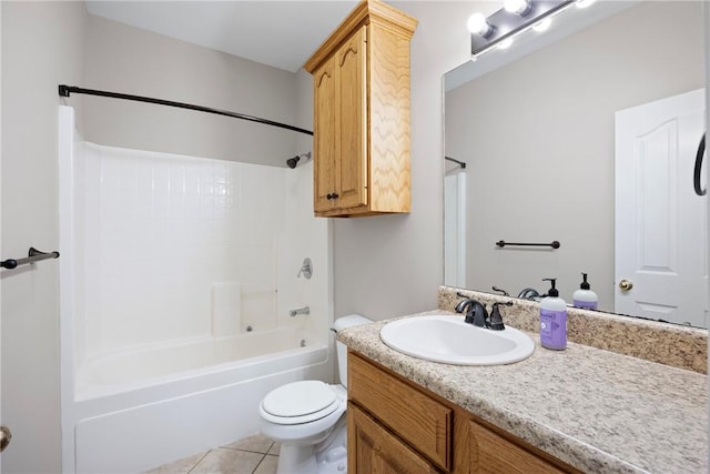 2314 W 7th St, Russellville, AR 72801 - full bathroom with toilet, tile patterned floors, shower / washtub combination, and vanity