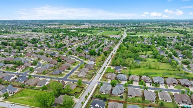 aerial view with a residential view