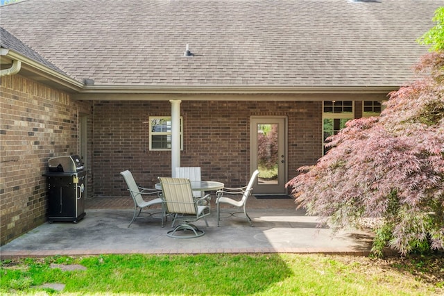 view of patio with area for grilling