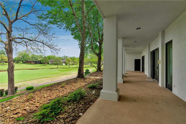 exterior space with view of golf course