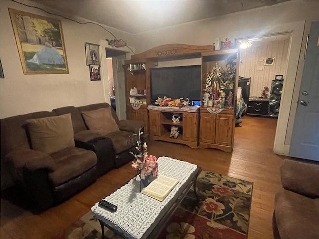607 Carter St, Clarksville, AR 72830 - living room with wood finished floors