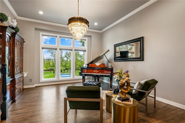 4107 W Seminole Dr, Rogers, AR 72758 - living area with a healthy amount of sunlight, baseboards, and a chandelier