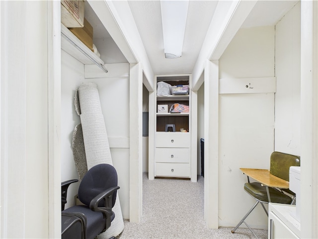 spacious closet with carpet flooring