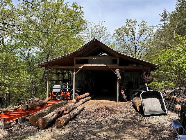 view of patio / terrace with a carport