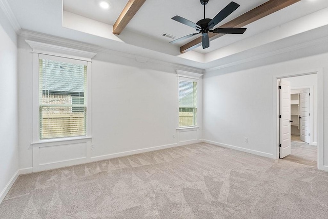 909 Budrio Ave, Tontitown, AR 72762 - unfurnished bedroom featuring a tray ceiling, carpet flooring, baseboards, and ceiling fan
