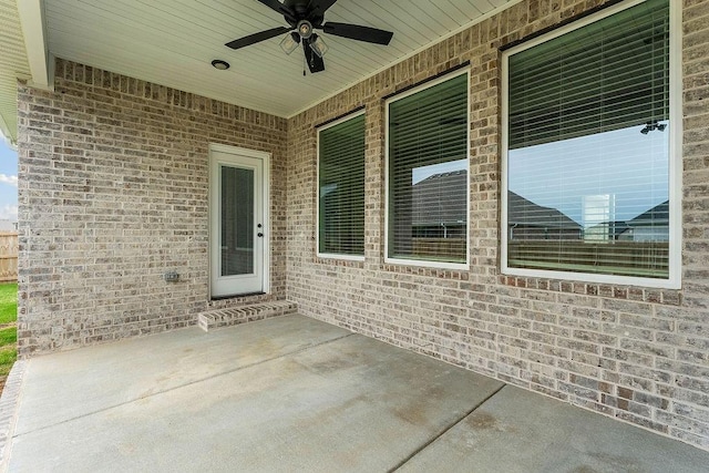 909 Budrio Ave, Tontitown, AR 72762 - view of patio / terrace featuring ceiling fan