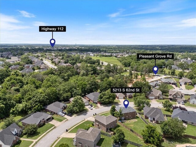 5213 S 62nd St, Rogers, AR 72758 - aerial perspective of suburban area