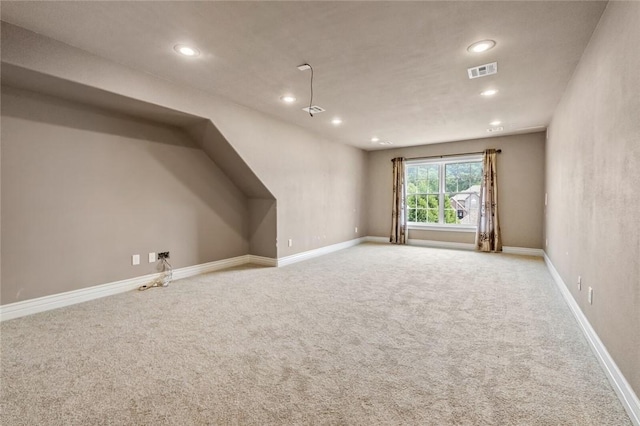 2306 SW Clover Ct, Bentonville, AR 72712 - bonus room with carpet flooring, visible vents, and recessed lighting