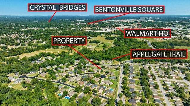 2306 SW Clover Ct, Bentonville, AR 72712 - drone / aerial view