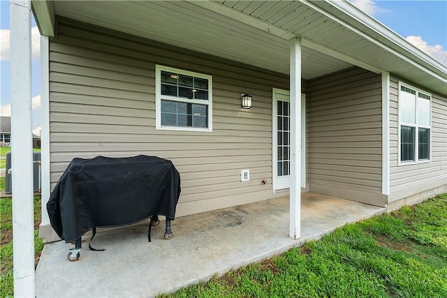 view of patio featuring area for grilling