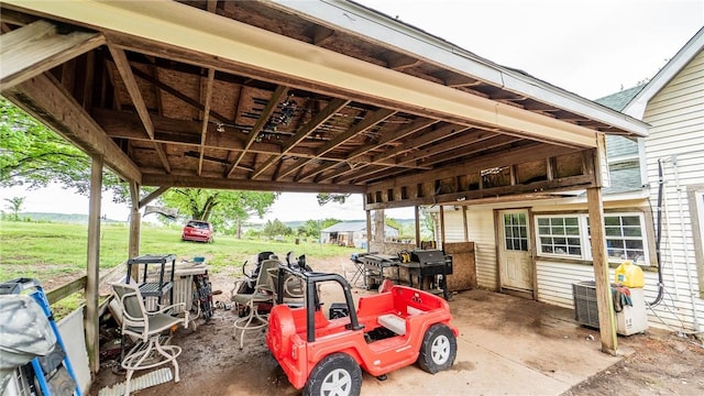 view of patio with a carport