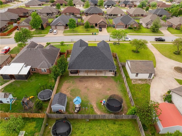 aerial view featuring a residential view