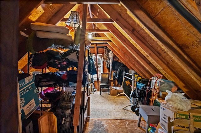 view of attic